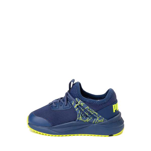 alternate view PUMA Pacer Future Scribble Athletic Shoe - Baby / Toddler - Blazing Blue / Lime SqueezeALT1