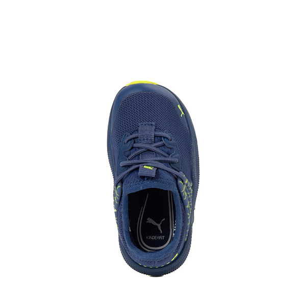 alternate view PUMA Pacer Future Scribble Athletic Shoe - Baby / Toddler - Blazing Blue / Lime SqueezeALT2