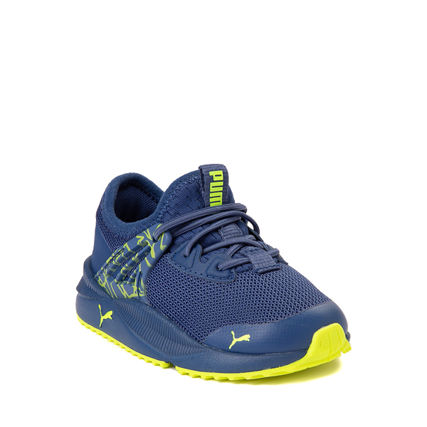 alternate view PUMA Pacer Future Scribble Athletic Shoe - Baby / Toddler - Blazing Blue / Lime SqueezeALT5