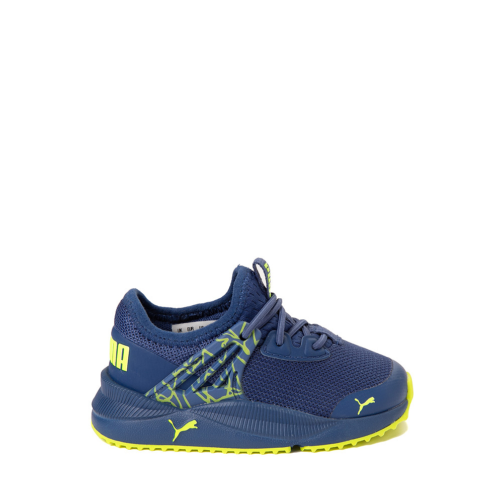 PUMA Pacer Future Scribble Athletic Shoe - Baby / Toddler - Blazing Blue / Lime Squeeze