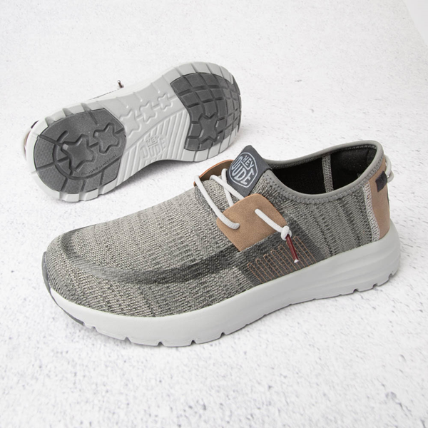 Main view of Mens Hey Dude Sirocco Slip On Casual Shoe - Grey