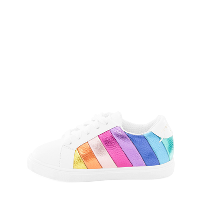 Alternate view of Kurt Geiger Mini Lane Stripe Sneaker - Little Kid / Big Kid - White / Rainbow