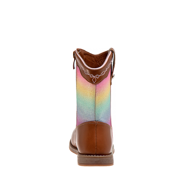 alternate view Laura Ashley Cowgirl Boot - Toddler / Little Kid - Tan / RainbowALT4