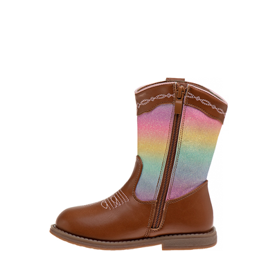 Alternate view of Laura Ashley Cowgirl Boot - Toddler / Little Kid - Tan / Rainbow