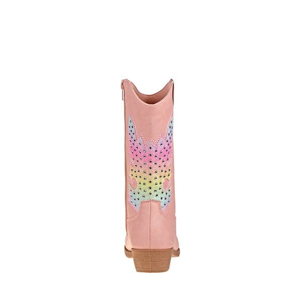 alternate view Kensie Girl Embellished Western Boot - Toddler - Pastel Pink / RainbowALT4