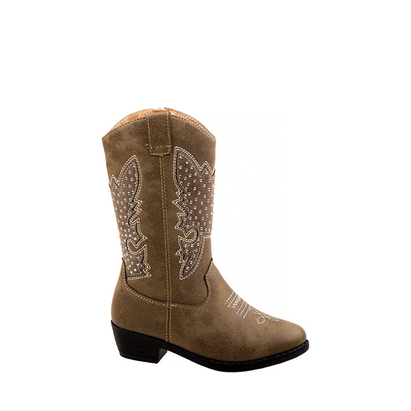 Main view of Kensie Girl Embellished Western Boot - Toddler - Taupe