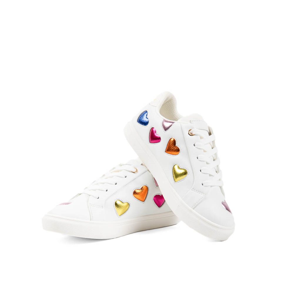 Kurt Geiger Mini Lane Love Sneaker - Toddler - White / Rainbow | Journeys