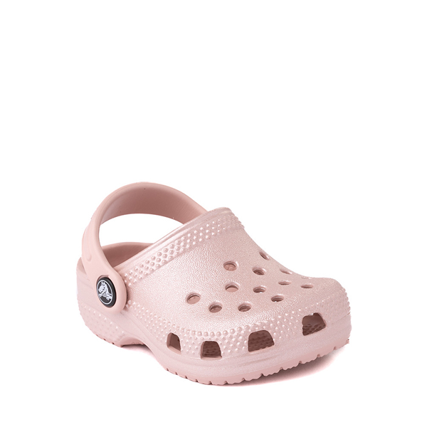 alternate view Crocs Littles™ Shimmer Clog - Baby - Pink ClayALT5