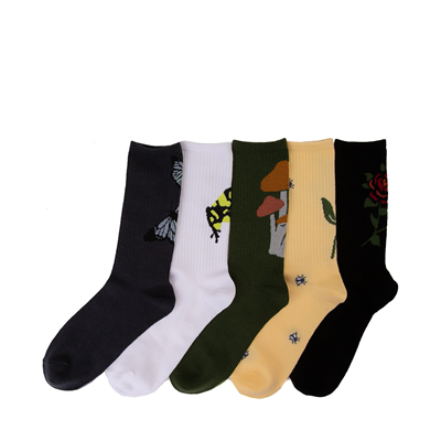Alternate view of Mens Nature Crew Socks 5 Pack - Multicolor