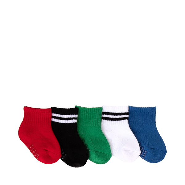 Alternate view of Stripe Quarter Socks 5 Pack - Baby - Multicolor