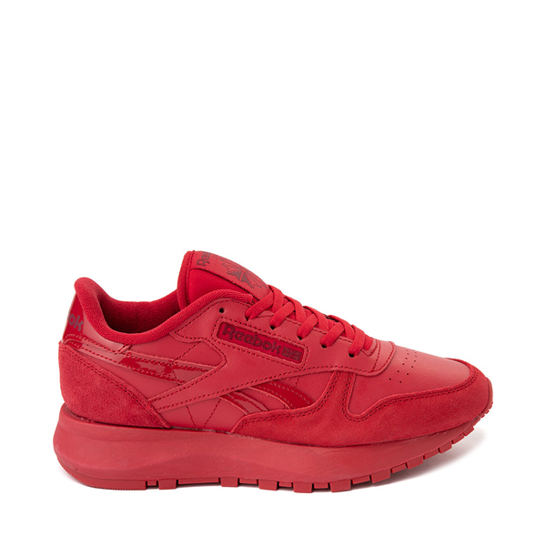Main view of Womens Reebok Classic Leather SP Athletic Shoe - Flash Red / Classic Burgundy