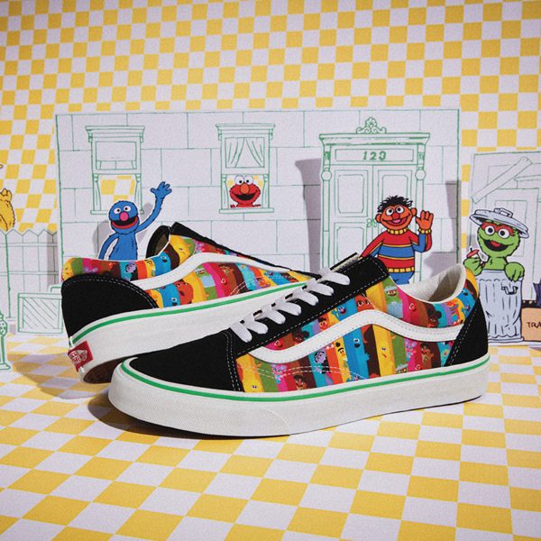 Main view of Vans x Sesame Street Old Skool Skate Shoe - Black / Multicolor