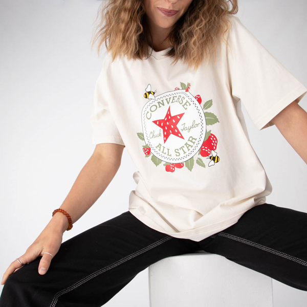 Main view of Converse Berries and Bees Tee - Egret