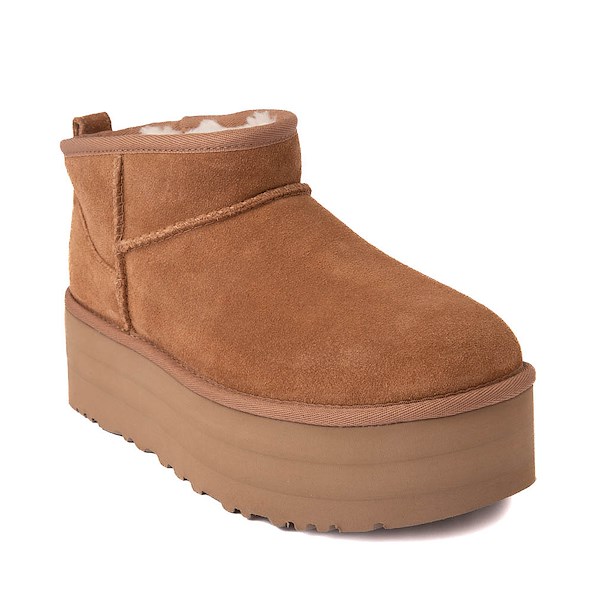 Womens UGG® Classic Ultra Mini Platform Boot - Chestnut