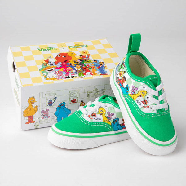 Main view of Vans x Sesame Street Authentic Skate Shoe - Baby / Toddler - Green