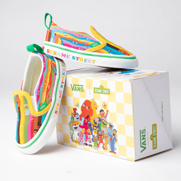 alternate view Vans x Sesame Street Slip-On V Skate Shoe - Baby / Toddler - MulticolorALT1C