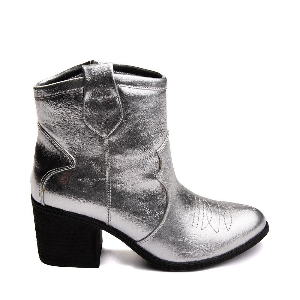 Womens Dirty Laundry Unite Western Boot - Silver