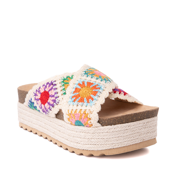 Womens Dirty Laundry Plays Platform Slide Sandal - Natural / Multicolor ...