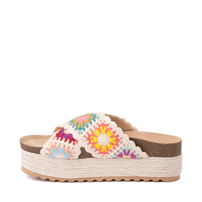 Alternate view of Womens Dirty Laundry Plays Platform Slide Sandal - Natural / Multicolor