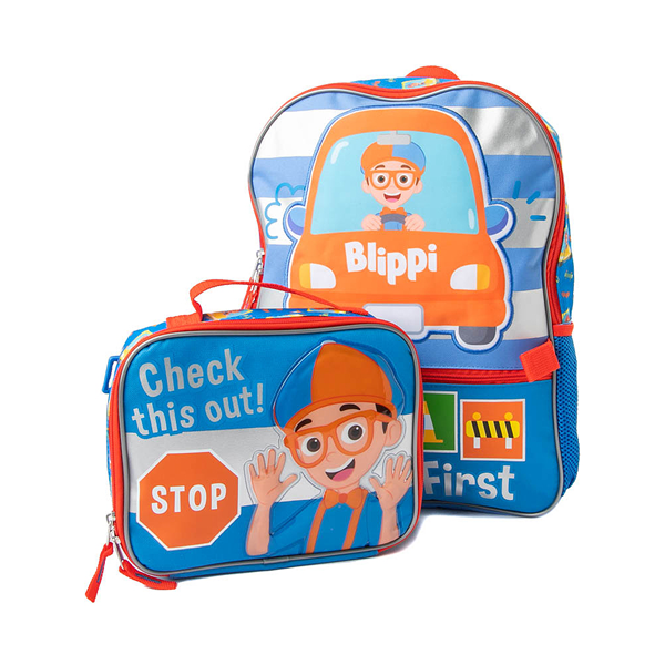 Main view of Blippi Safety First Backpack Set - Blue / Orange