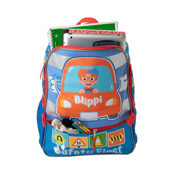 alternate view Blippi Safety First Backpack Set - Blue / OrangeALT1