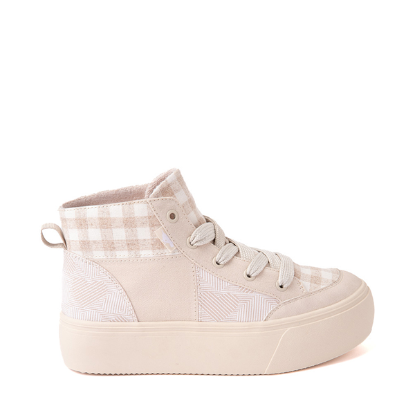 Main view of Womens Rocket Dog Flair Patchwork Platform Casual Shoe - Natural / Gingham