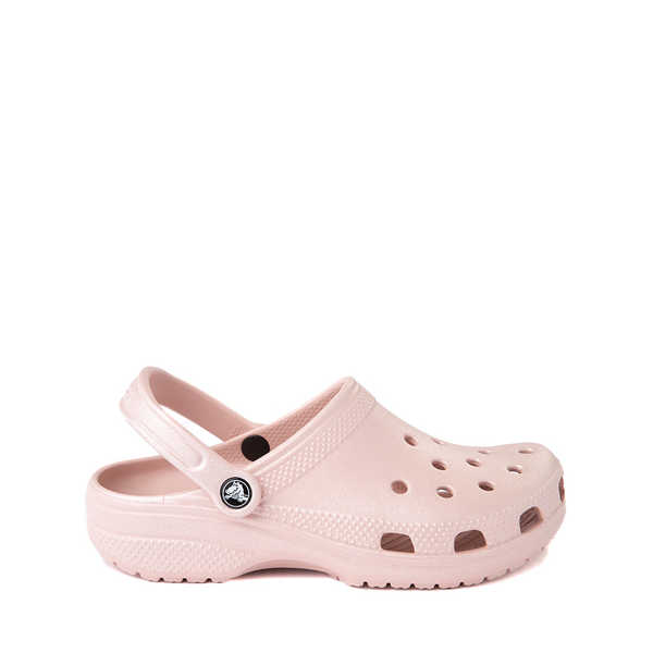 Main view of Crocs Classic Shimmer Clog - Little Kid / Big Kid - Pink Clay