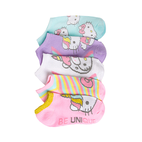 Main view of Hello Kitty&reg; Low Socks 5 Pack - Little Kid - Pink