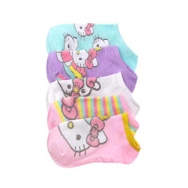 alternate view Hello Kitty® Low Socks 5 Pack - Little Kid - PinkALT1