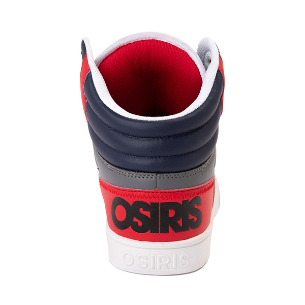 alternate view Mens Osiris Clone Skate Shoe - Navy / Red / GreyALT4