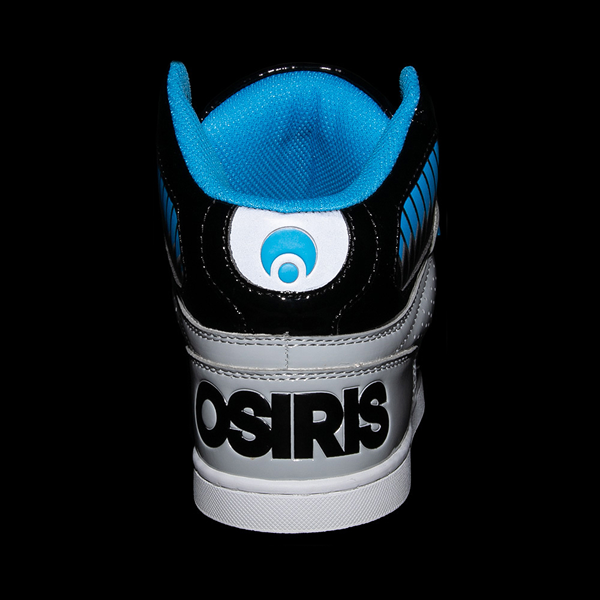 alternate view Mens Osiris NYC 83 CLK Skate Shoe - Supervent / Gray / Black / BlueALT4B