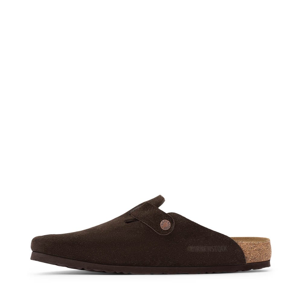 Birkenstock Boston Mocha Soft Footbed Suede Leather Unisex