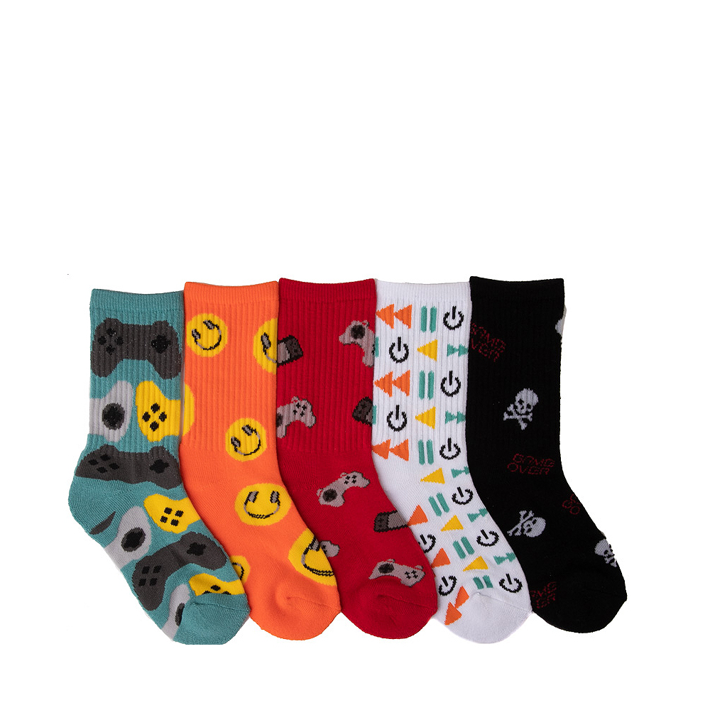 Gamer Crew Socks 5 Pack - Little Kid - Multicolor