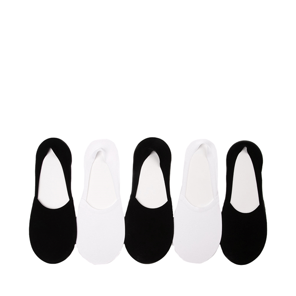 Main view of Mens Invisible Liners 5 Pack - Black / White