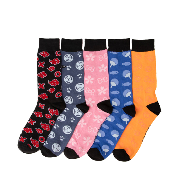 alternate view Womens Hello Kitty® x Naruto Crew Socks 5 Pack - MulticolorALT1