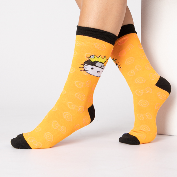 alternate view Womens Hello Kitty® x Naruto Crew Socks 5 Pack - MulticolorALT2