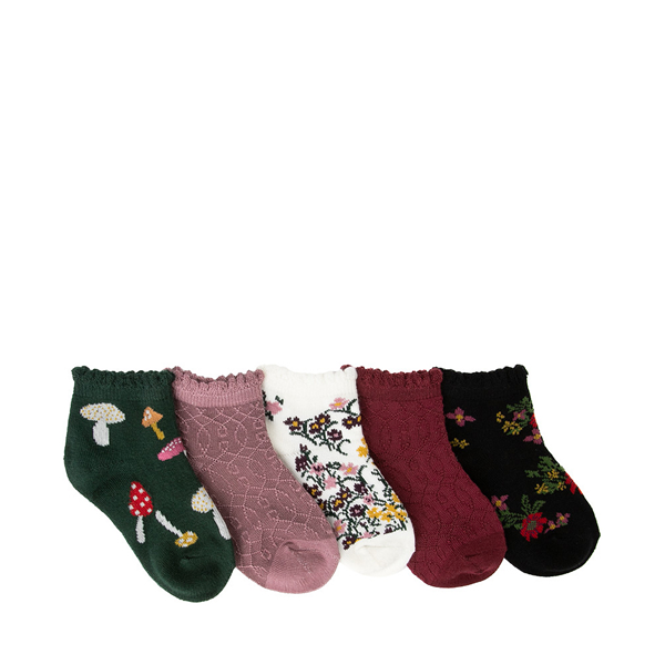 Main view of Pointelle Ankle Socks 5 Pack - Toddler - Multicolor
