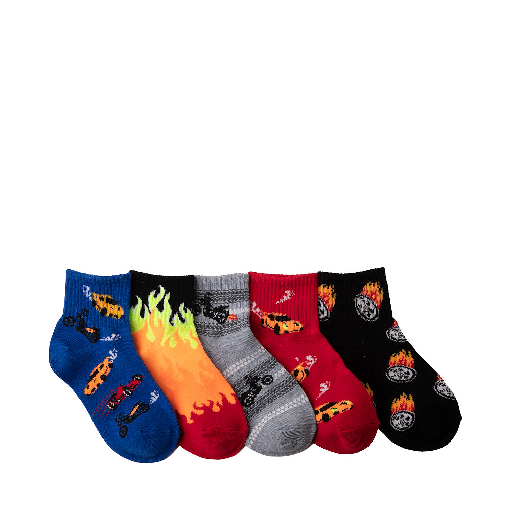 Fast Glow Quarter Socks 5 Pack - Little Kid - Multicolor
