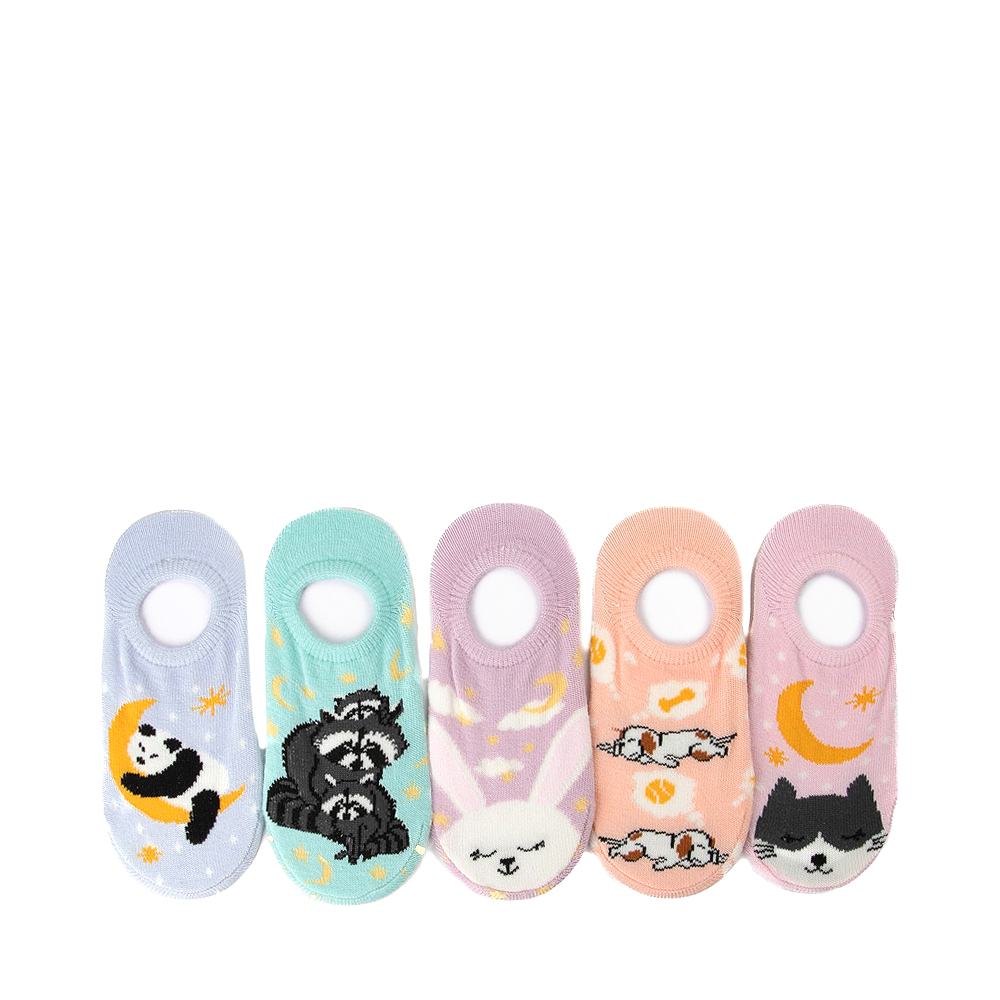 Sleepy Critters Liner Socks 5 Pack - Toddler - Pastel / Multicolor