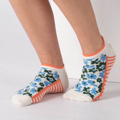 Alternate view of Womens Floral Welt Pop Low-Cut Socks 5 Pack - Multicolor