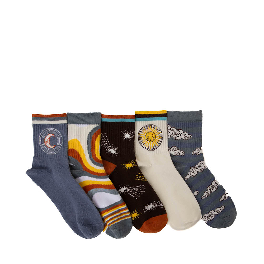 Womens Sun And Moon Solstice Ankle Socks 5 Pack - Multicolor | Journeys