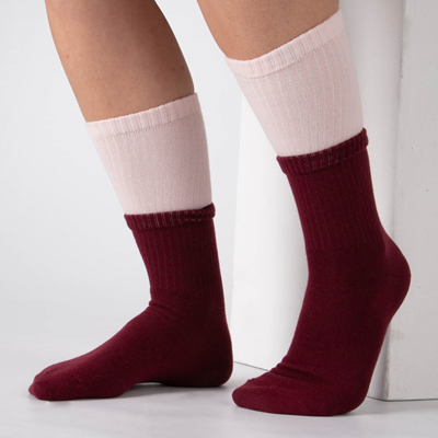 Alternate view of Womens Double-Welt Crew Socks 5 Pack - Multicolor