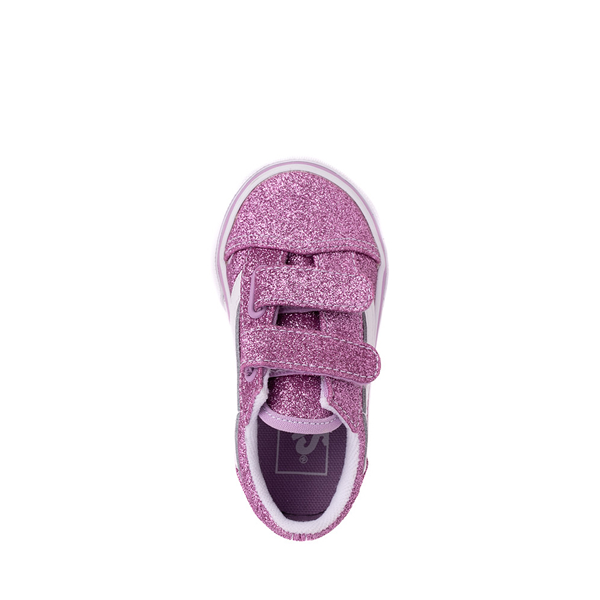 alternate view Vans Old Skool V Glitter Skate Shoe - Baby / Toddler - LilacALT2