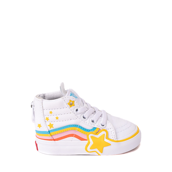 Main view of Vans Sk8-Hi Zip Skate Shoe - Baby / Toddler - Rad Rainbow / White