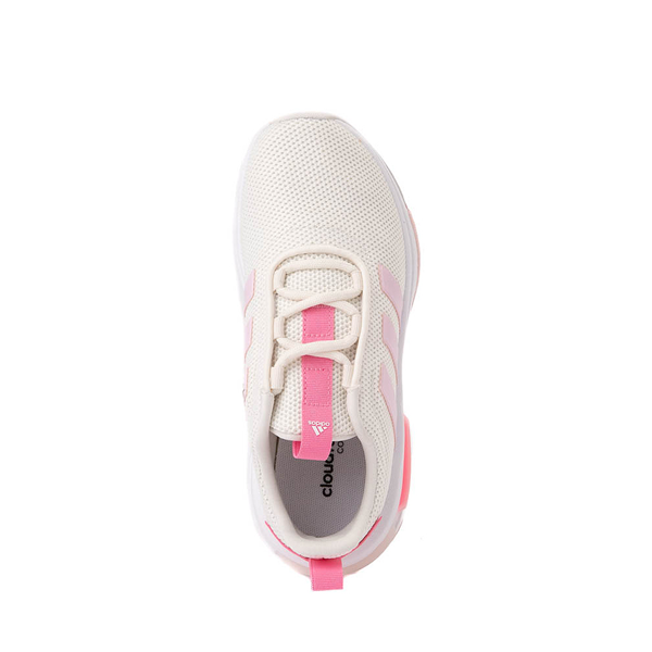 alternate view adidas Racer TR23 Athletic Shoe - Little Kid / Big Kid - Off White / Clear PinkALT2