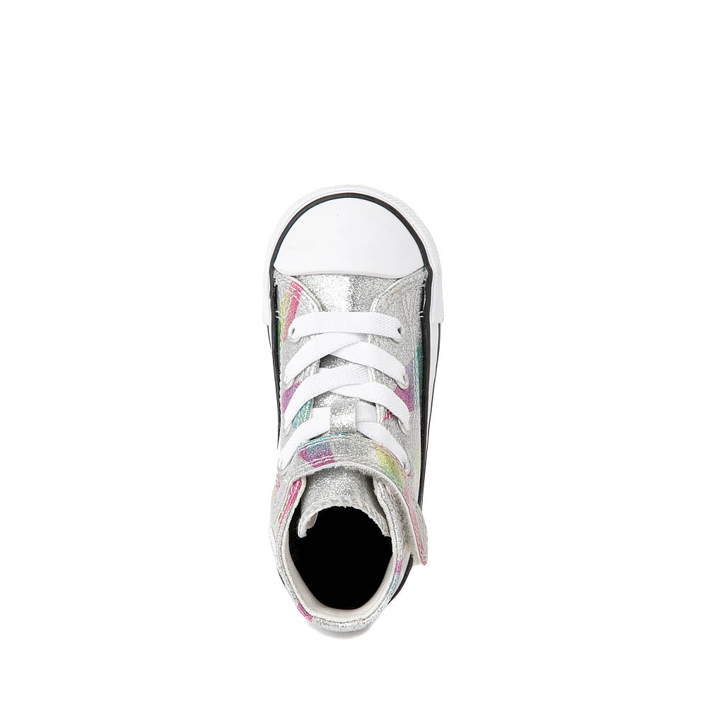 Converse Chuck Taylor All Star 1V Hi Prism Glitter Sneaker - Baby / Toddler  - Pure Silver / Aqua