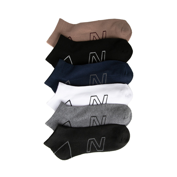 Mens New Balance Quarter Socks 6 Pack - Multicolor