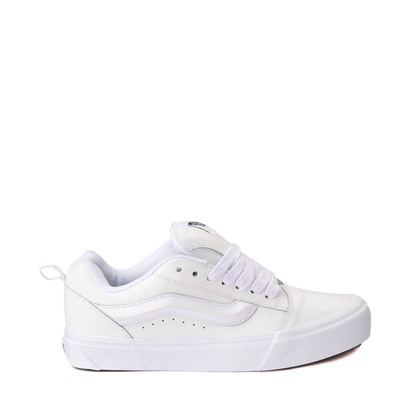 Main view of Vans Knu Skool Leather Skate Shoe - True White Monochrome