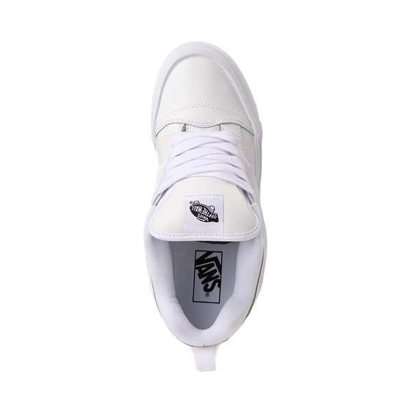 alternate view Vans Knu Skool Leather Skate Shoe - True White MonochromeALT2