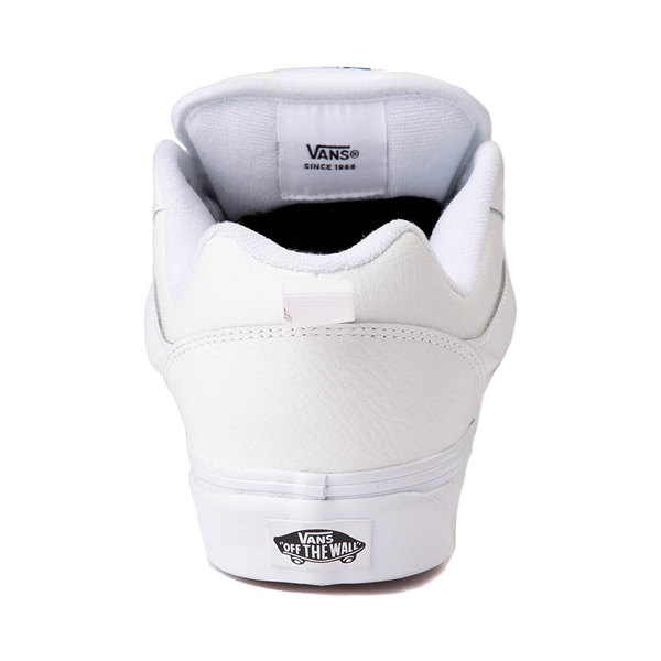 alternate view Vans Knu Skool Leather Skate Shoe - True White MonochromeALT4